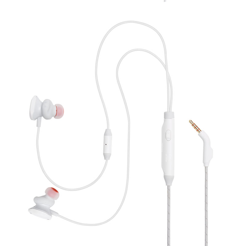 JBL Quantum 50 - White - Wired in-ear gaming headset with volume slider and mic mute - Detailshot 2 image number null